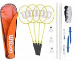 Wilson Badmin Set 4 Rakiety/Siatka/Lotki
